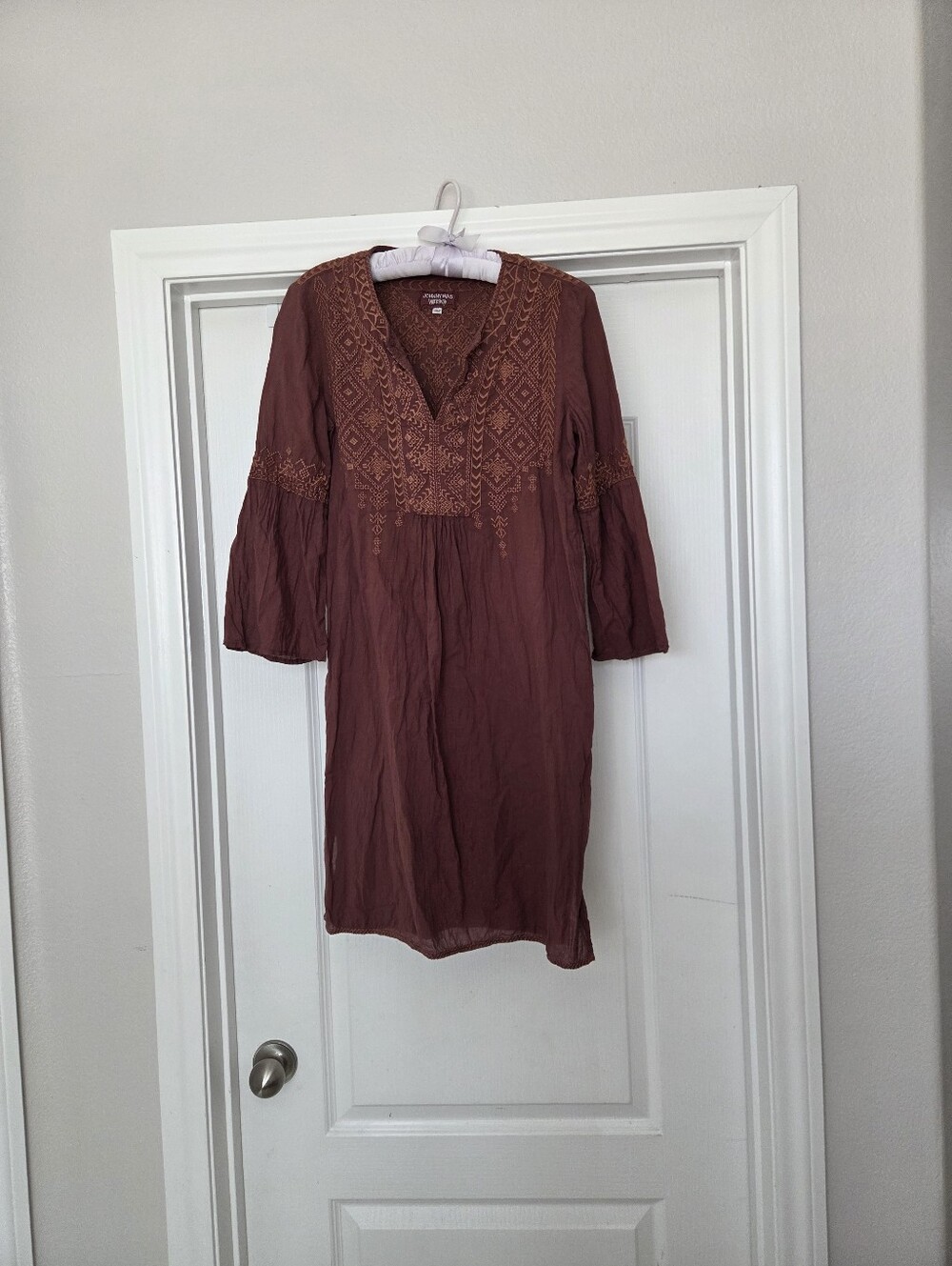 Johnny Was Workshop Tunic Top Cotton Embroidered XS - Picture 2 of 5